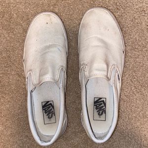 white slip on vans